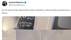 El tuit de Antonio Maestre