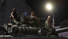 Integrantes del grupo de mercenarios Wagner, tras la toma del aeródromo y base de operaciones de Rostov (Rusia).