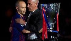 Andres Iniesta y Luis Rubiales.