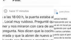 La reseña puesta en Google