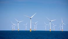 Turbinas de energía eólica marina en el Mar del Norte en una imagen de archivo.