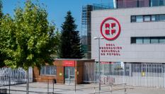 Fachada de la sede de la Real Federación Española de Futbol (RFEF), en Las Rozas (Madrid).