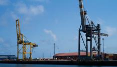 Vista del Puerto del Musel en Gijón.