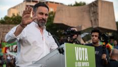 Santiago Abascal, líder de Vox, en una imagen de archivo de la campaña.