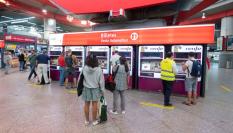 Taquillas de Renfe en la estación de Atocha, en Madrid.