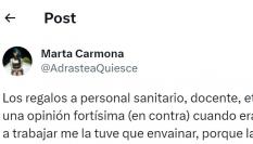 El tuit de Marta Carmona