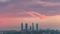 Foto de archivo de una tormenta en Madrid.