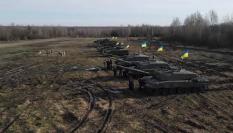 Entrenamiento a soldados ucranianos con tanques Challenger 2, en una imagen de archivo