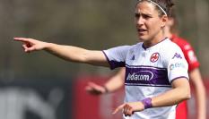 Verónica Boquete, durante un encuentro entre la ACF Fiorentina y AC Milan.