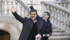 El ex presidente de Òmnium Cultural Jordi Cuixart y al ex secretario general de Junts y ex presidente de la Asamblea Nacional Catalana (ANC), Jordi Sànchez; en una imagen de archivo.