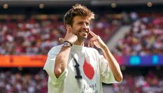 Gerard Piqué en un partido de la Kings y Queens League en el Metropolitano de Madrid.