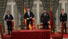 Moulay Hassan, a la derecha, en una visita oicial de Felipe VI a Marruecos