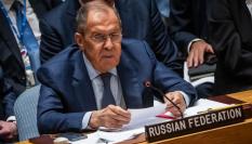 El Ministro de Relaciones Exteriores de Rusia, Serguéi Lavrov, en el Consejo de Seguridad.