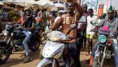 Manifestación diaria celebrada en Níger contra las tropas francesas.