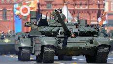 Un tanque T-72B3 ruso durante el desfile del Día de la Victoria 2018