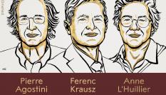 Los ganadores del Premio Nobel de Física 2023.