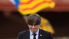 Carles Puigdemont, en una imagen de archivo delante de una estelada