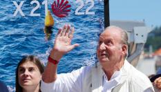 Juan Carlos I, en una de sus recientes visitas a Sanxenxo