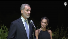 Los reyes Felipe y Letizia, en su bienvenida a los mandatarios europeos en la cumbre de Granada.