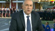 Xabier Fortes en el especial de 'TVE' por el desfile militar del 12 de octubre