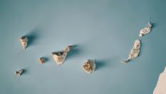 Vista aérea de las islas Canarias