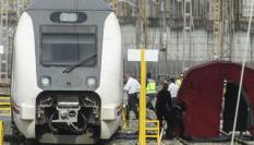 Dispositivo en la estación de Santa Justa (Sevilla), tras el hallazgo de los restos mortales de Álvaro Prieto, desaparecido el jueves.