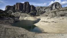 Estado del pantano de Vadiello, en Huesca.