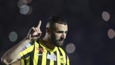Karim Benzema, con la camiseta del Al Ittihad, el equipo de Arabia Saudí en el que juega desde 2023.