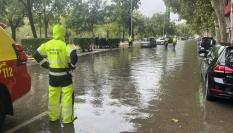El equipo de emergencias Madrid, que ha realizado en la comunidad más de 100 operaciones debido a la borrasca Aline.