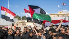 Protestas en el paso de Rafah, única entrada a Gaza que no controla Israel.