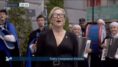 Meryl Streep, a su llegada a los Premios Princesa de Asturias.