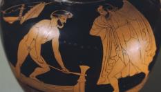 Imagen de archivo de una ánfora atribuida al artista Oinokles, en el Museo del Louvre.