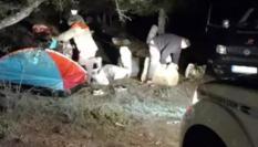 Campamento ilegal de recolectores en Soria.