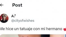 El tatuaje que se ha hecho con su hermano