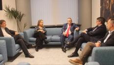 Reunión de Santos Cerdán con Carles Puigdemont