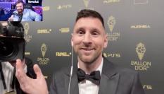 Un instante del troleo de Messi a Ibai