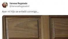 El tuit publicado por Vanesa Regalado en Twitter