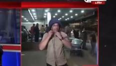 Un reportero de la televisión palestina