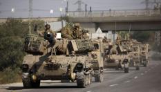 Tanques de Israel en su camino a Gaza.
