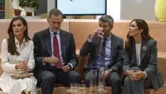 Los reyes Felipe y Letizia junto al príncipe Federico de Dinamarca y Mary Donaldson, durante la visita oficial.