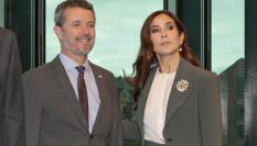 Federico de Dinamarca y Mary Donaldson, en un acto en Copenhague con motivo de la visita oficial de los reyes Felipe y Letizia el 8 de noviembre de 2023.