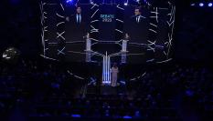 Los candidatos Javier Milei y Sergio Massa en el debate de las presidenciales en Argentina.