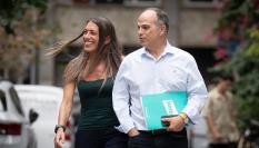 La portavoz parlamentaria de Junts, Míriam Nogueras, y el secretario general de la formación, Jordi Turull, en una imagen de archivo.