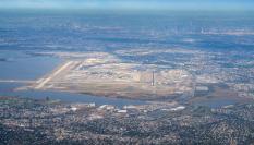 Vista aérea del aeropuerto estadounidense JFK, en una imagen de archivo.