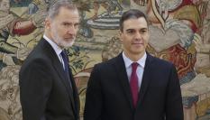 Felipe VI y Pedro Sánchez, este viernes.