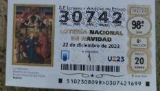 Número del décimo que ha sido robado de la máquina expendedora de lotería de navidad
