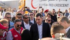 El presidente del Gobierno, Pedro Sánchez, en Egipto.