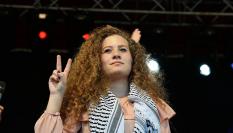 La activista palestina Ahed Tamimi, en una imagen de archivo en Madrid.