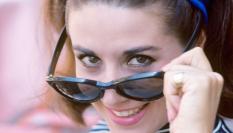 Concha Velasco posa en la plaza de España de Madrid en el año 1963.