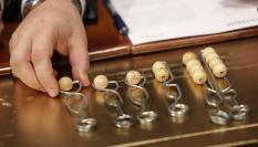 Bolas empleadas en la Lotería de Navidad.